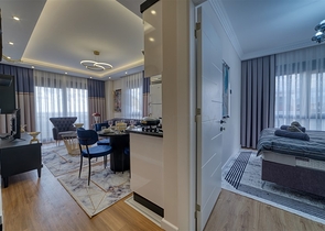 Современная квартира 1+1 в жилом комплексе района Кестель