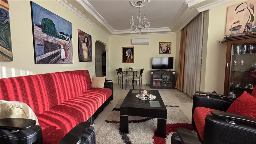 Уютная квартира 2+1 в районе Оба в 300 метрах от пляжа