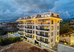 Современная квартира 1+1 в районе Кестель в новом доме