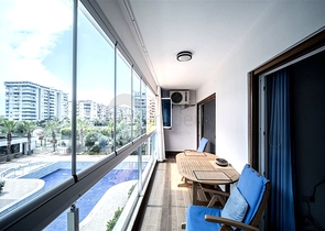 Уютная квартира 1+1 в районе Кестель рядом с морем 