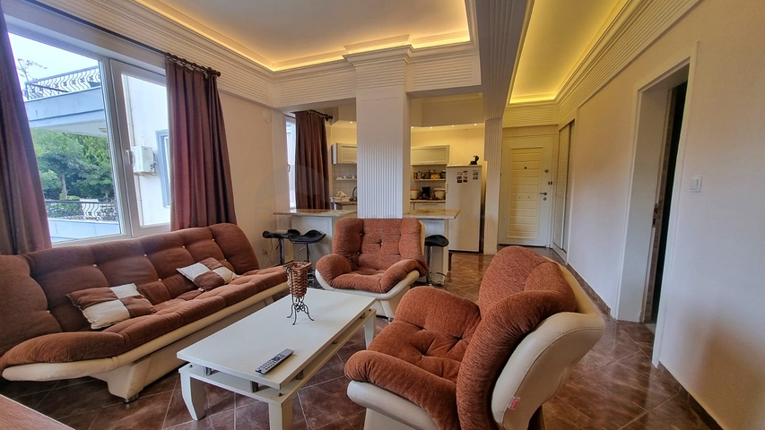 Уютная квартира 1+1 в районе Аланья с бассейном и сауной