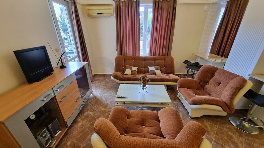 Уютная квартира 1+1 в районе Аланья с бассейном и сауной