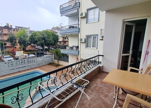 Уютная квартира 1+1 в районе Аланья с бассейном и сауной