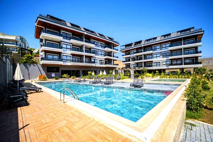 Квартира 1+1 в районе Конаклы в современном жилом комплексе