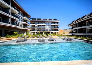 Квартира 1+1 в районе Конаклы в современном жилом комплексе