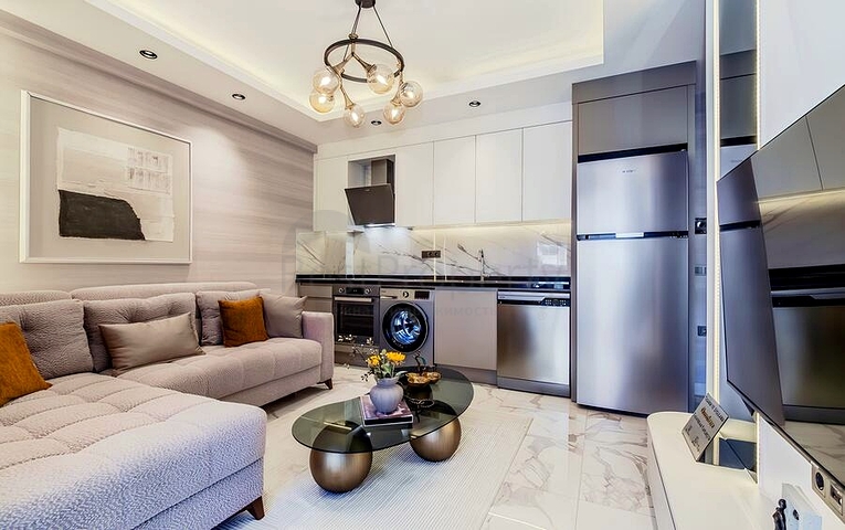 Современная квартира 1+1 в районе Газипаша с богатой инфраструктурой комплекса