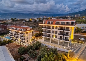 Современная квартира 1+1 в районе Кестель в новом жилом комплексе