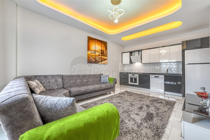 Меблированная квартира 2+1 в районе Оба в современном жилом комплексе