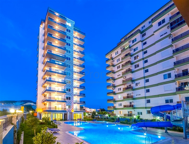 Меблированная квартира 1+1 в районе Махмутлар с развитой инфраструктурой комплекса