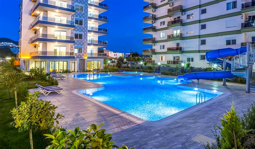 Меблированная квартира 1+1 в районе Махмутлар с развитой инфраструктурой комплекса