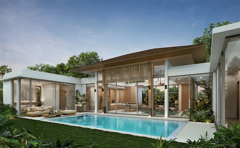 Современные виллы на острове Пхукет в окружении тропической природы