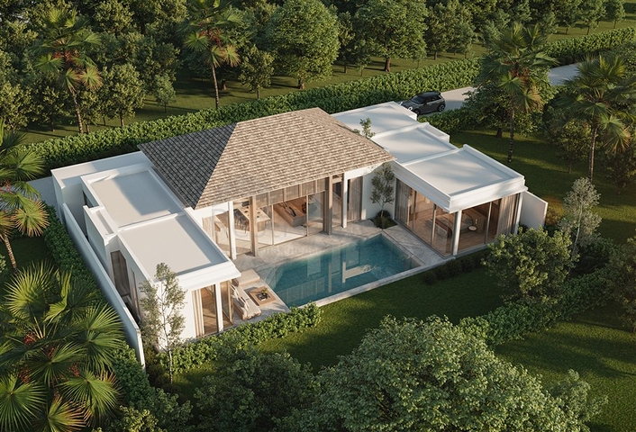 Современные виллы на острове Пхукет в окружении тропической природы