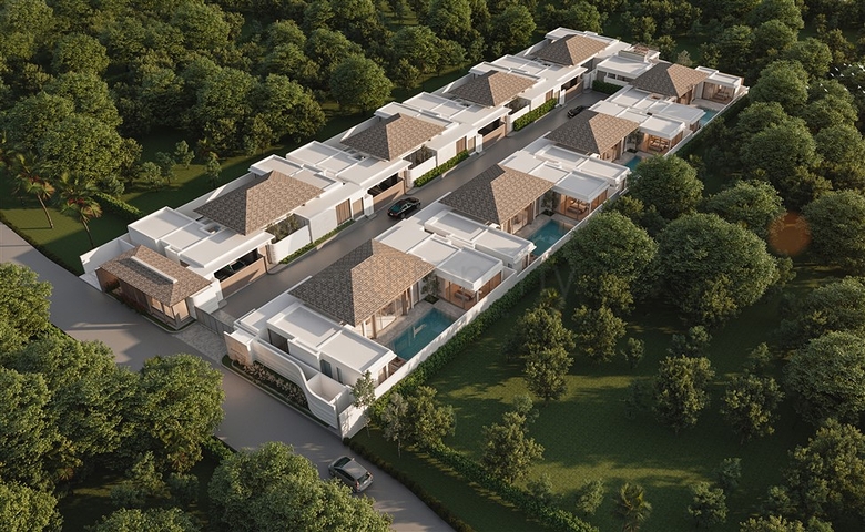 Современные виллы на острове Пхукет в окружении тропической природы