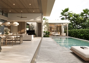 Современные виллы на острове Пхукет в окружении тропической природы