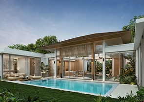 Современные виллы на острове Пхукет в окружении тропической природы