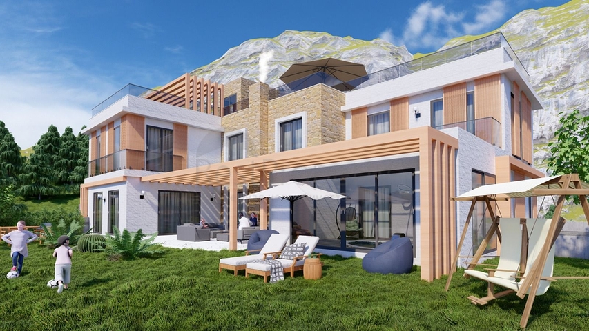 Участок с готовым проектом виллы в районе Тепе