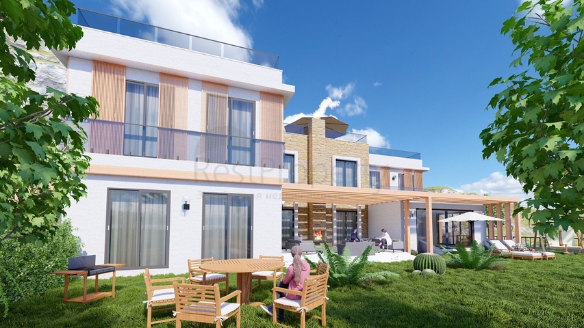 Участок с готовым проектом виллы в районе Тепе