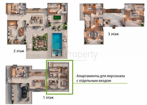 Участок с готовым проектом виллы в районе Тепе