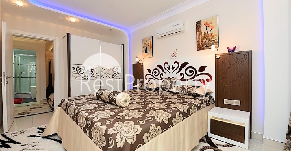 Меблированная квартира с двумя спальнями в Махмутларе - Фото 28