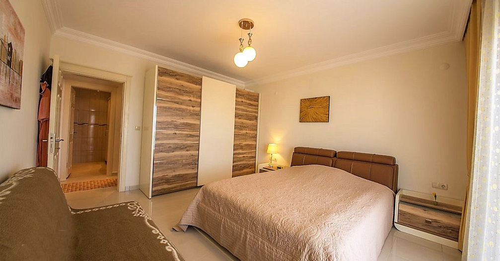 Меблированная квартира с двумя спальнями в Махмутларе - Фото 21