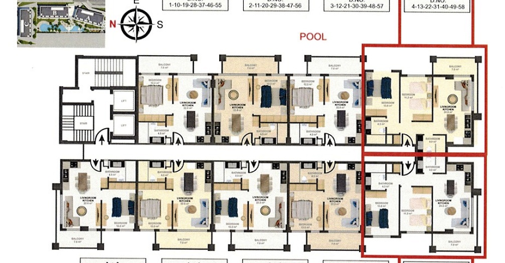 Квартира 2+1 в комплексе бизнес класса на Клеопатре - Фото 10