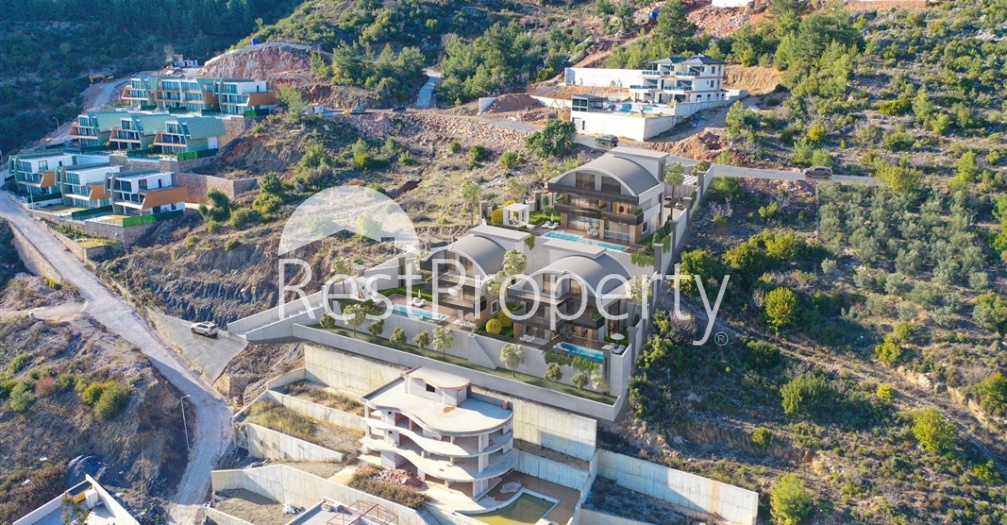 Проект элитных вил 4+1 в центре Алании с шикарным панорамным видом - Фото 5