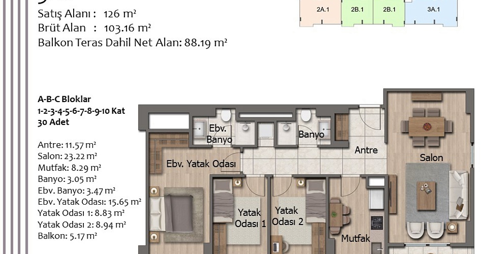 Квартиры планировки 2+1 и 3+1 в районе Кепез - Анталия  - Фото 45