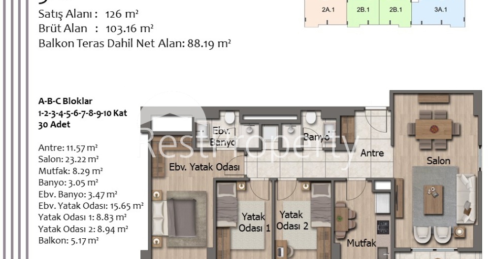 Квартиры планировки 2+1 и 3+1 в районе Кепез - Анталия  - Фото 45