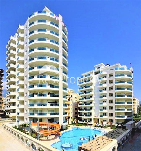 Апартаменты 2+1 в 300 метрах от Средиземного моря в Махмутларе 