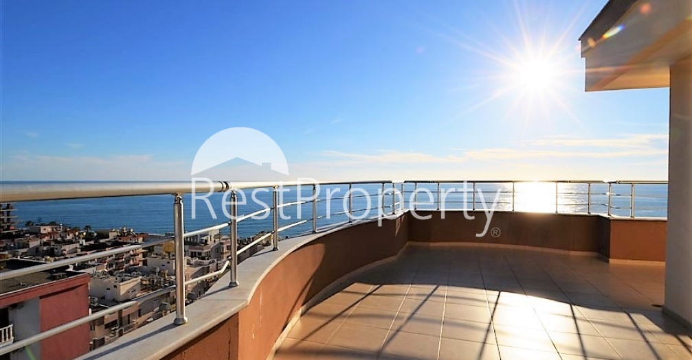 Большая двухуровневая квартира с видом на море в Махмутларе - Фото 35