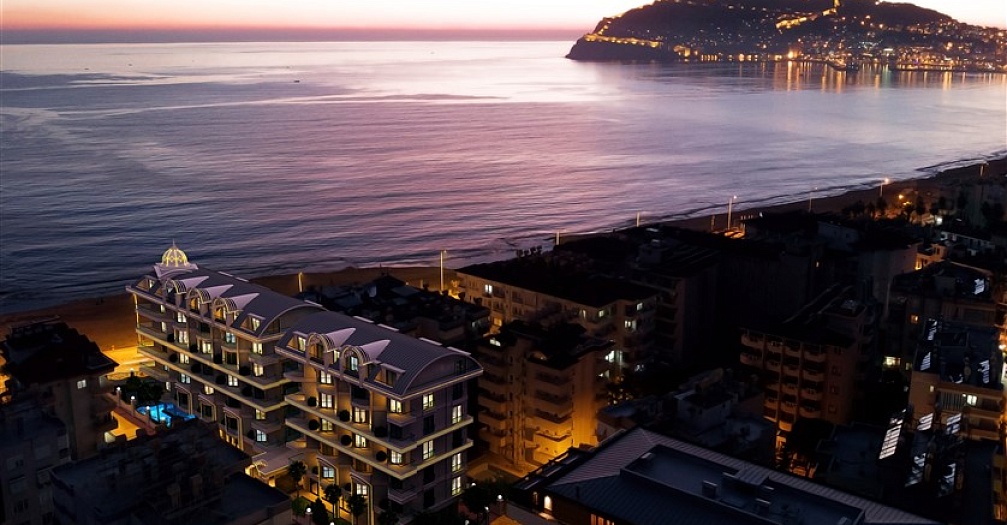 Двухкомнатная квартира в центре Алании с панорамным видом на море - Фото 7