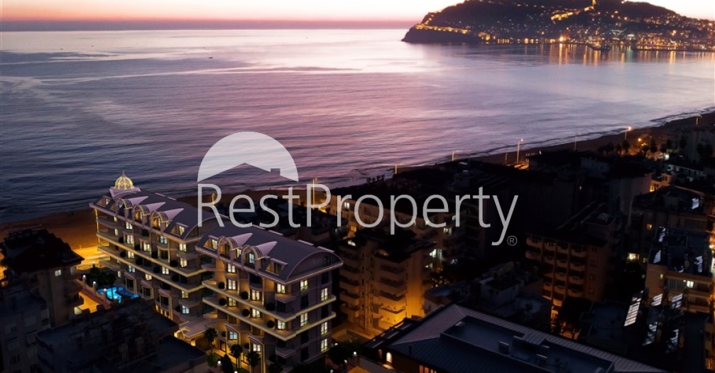 Двухкомнатная квартира в центре Алании с панорамным видом на море - Фото 7