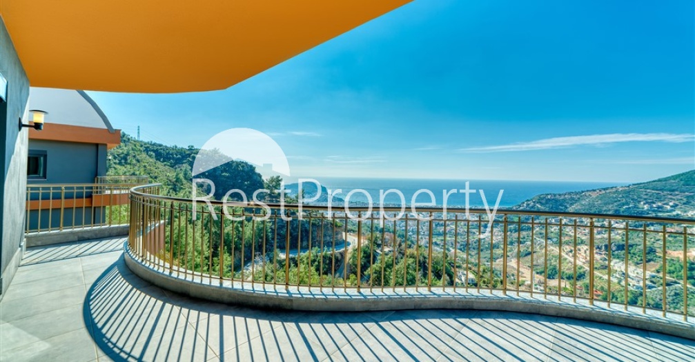 Вилла с планировкой 7+2 с панорамным видом на море и на Аланию  - Фото 35