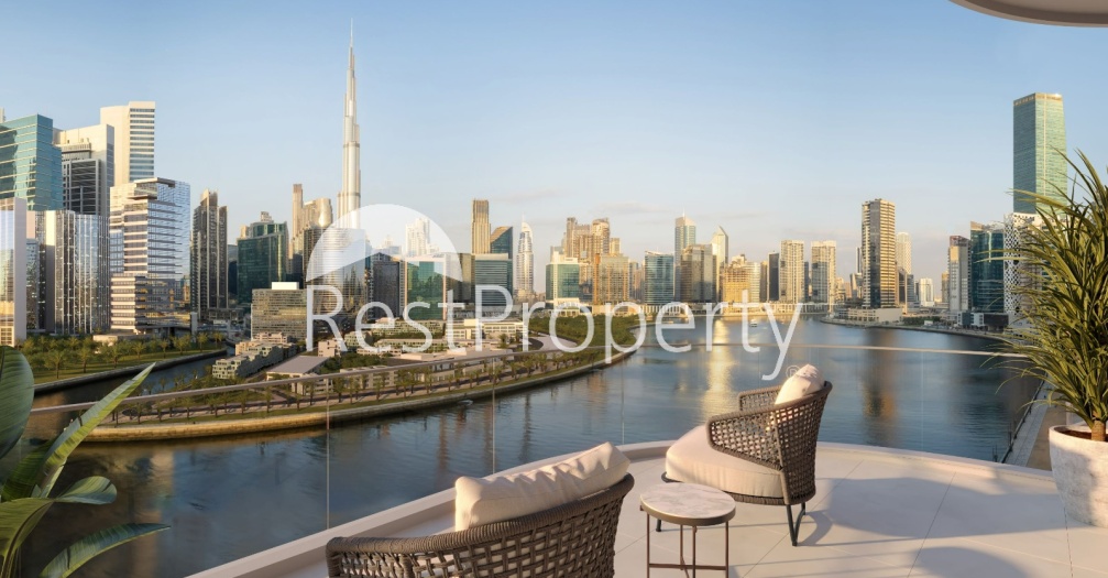 Квартиры с видом на Бурдж-Халифа на канал в Дубае - Фото 4