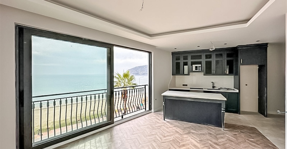 Двухкомнатная квартира в центре Алании с панорамным видом на море - Фото 14