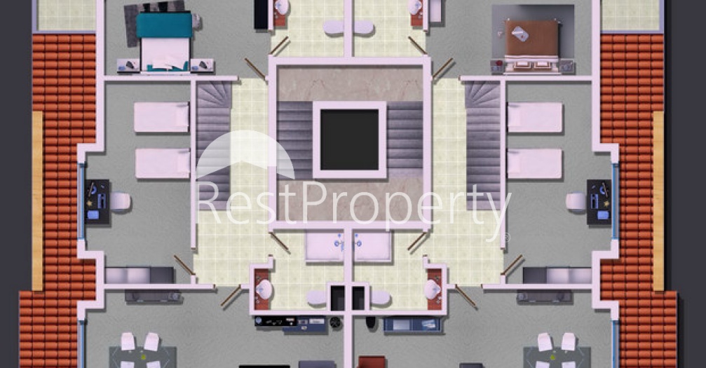 Готовый комплекс просторных апартаментов в элитном районе Алании, в Обе - Фото 75