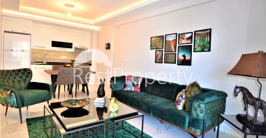 Просторная квартира с дизайнерской мебелью в районе Махмутлар - Фото 13